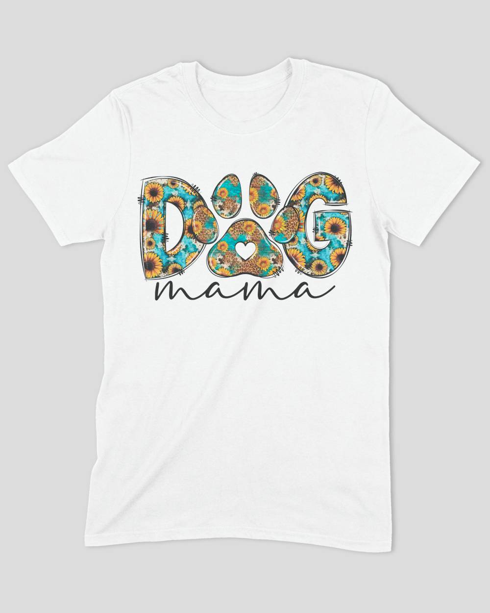 Dog Mama Cheetah & Sunflowers T-Shirt