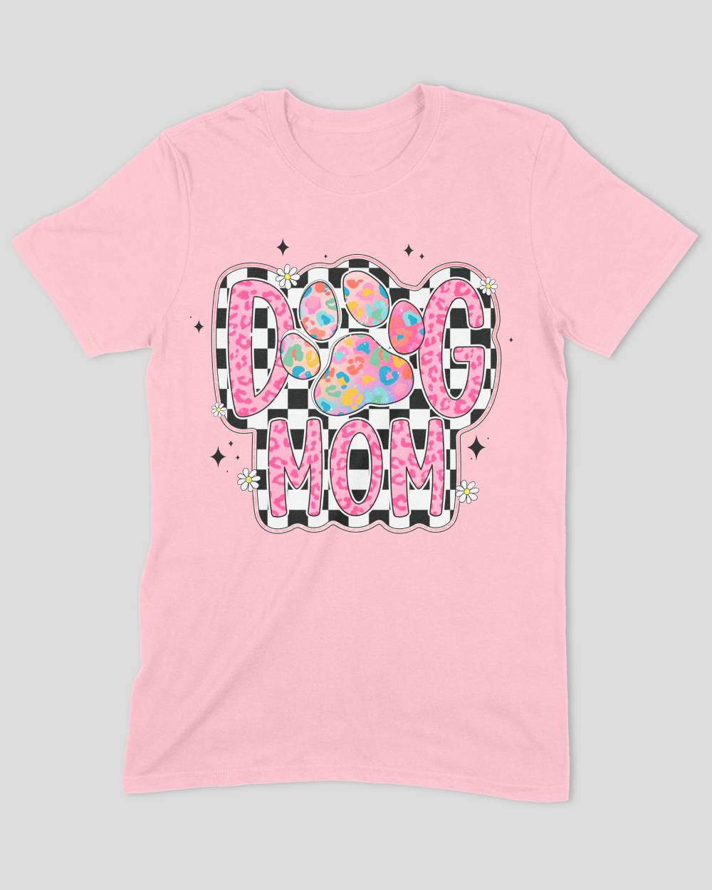 Dog Mom Pink Leopard & Chequered