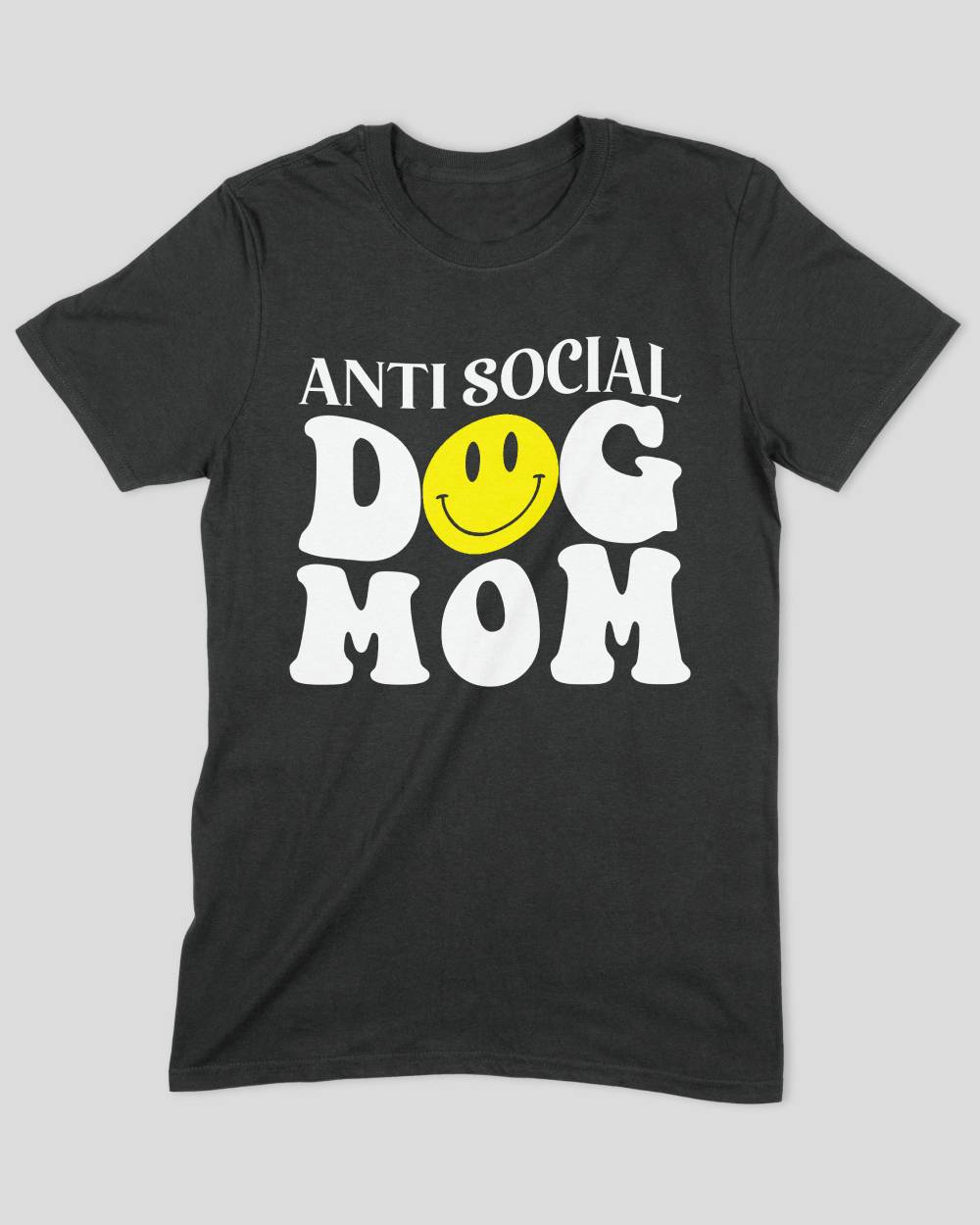 Anti Social Dog Mom Yellow Smiley