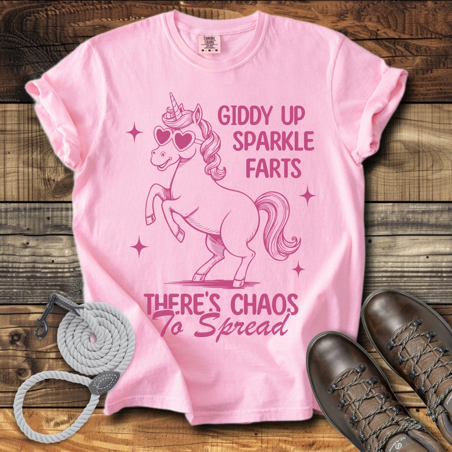 Giddy Up Sparkle Farts Theres Chaos To Spread T-Shirt