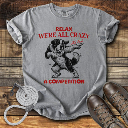 Relax We Are All crazy It's Not a Competition T-Shirt