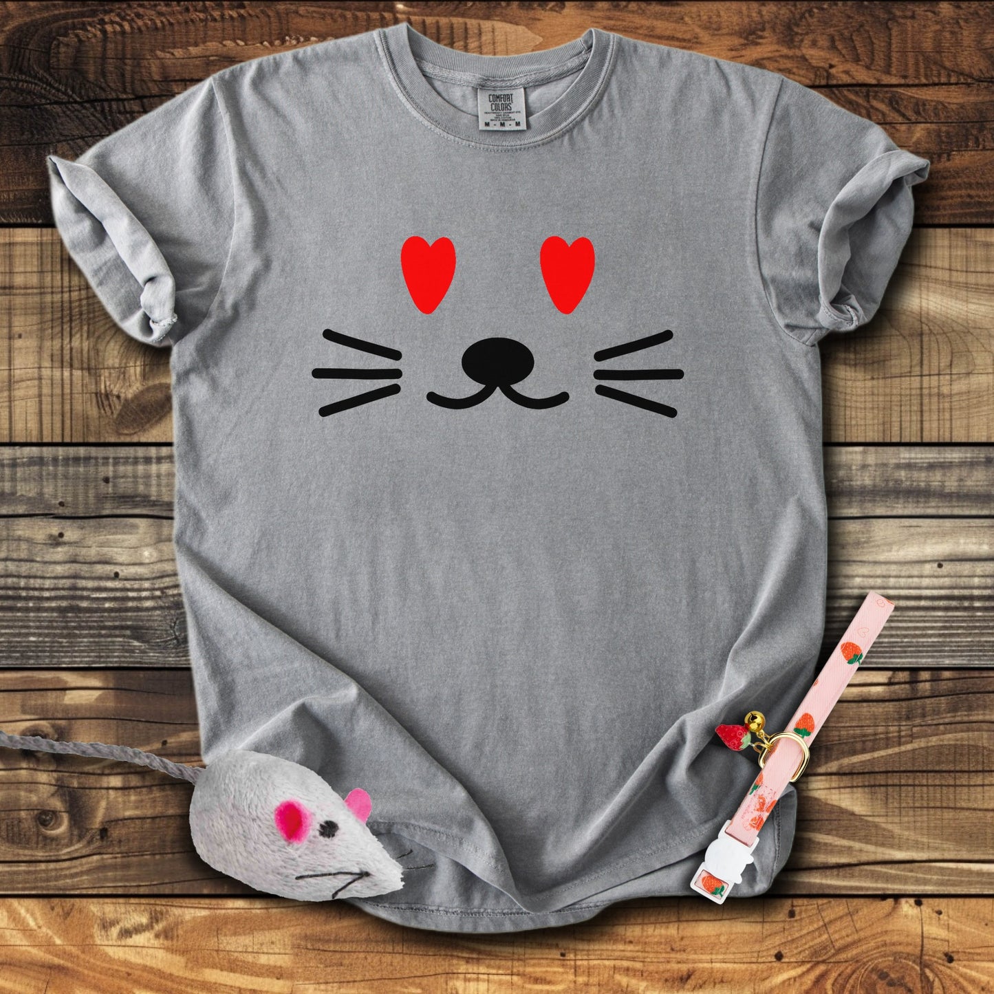 Cat Face Heart Eyes T-Shirt
