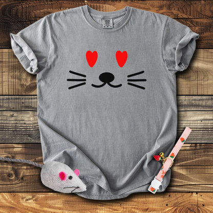 Cat Face Heart Eyes T-Shirt