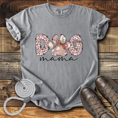 Dog Mama Pink Leopard & Wild Flowers T-Shirt