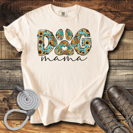 Dog Mama Cheetah & Sunflowers T-Shirt