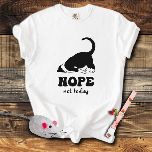 Nope Not Today Lazy Cat T-Shirt