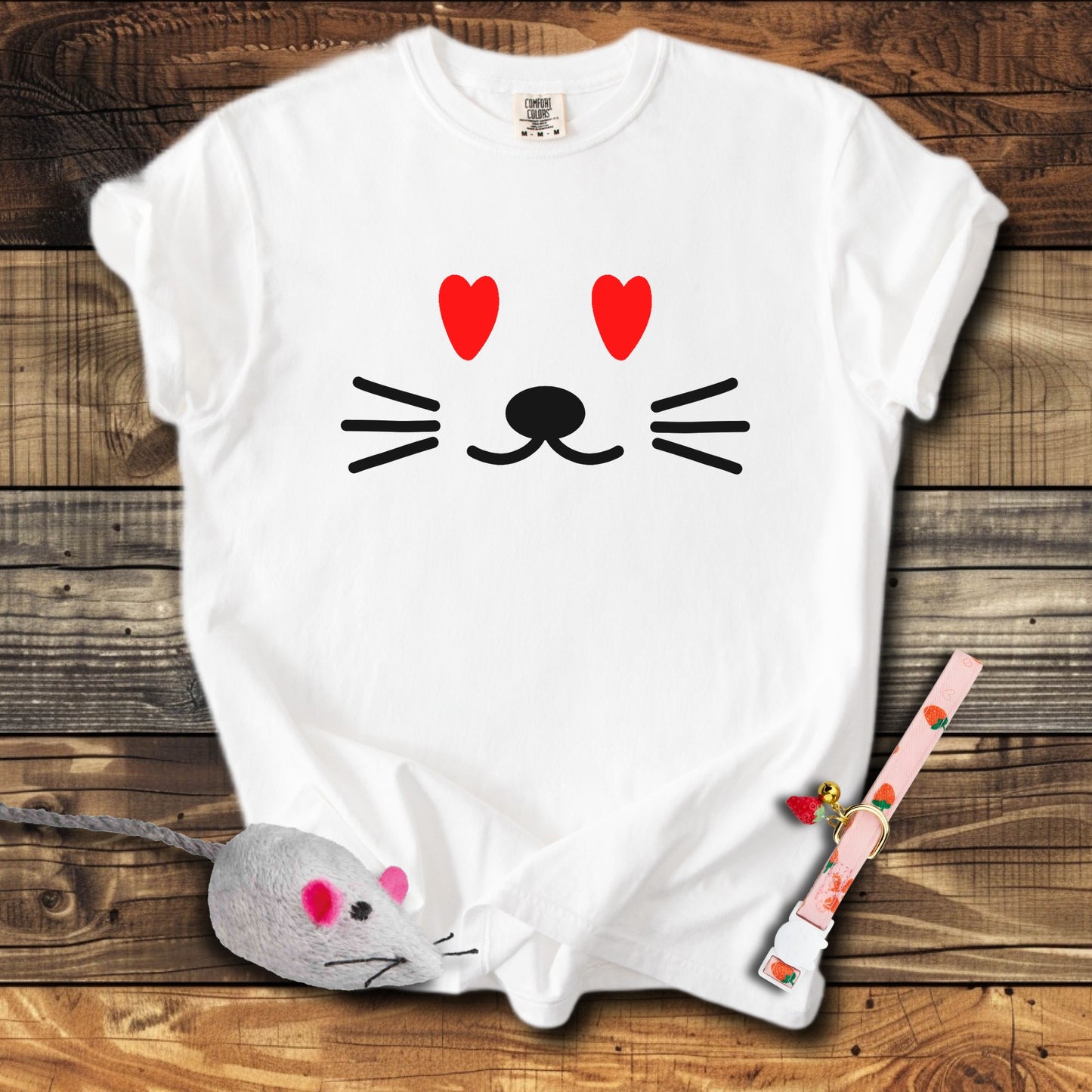 Cat Face Heart Eyes T-Shirt