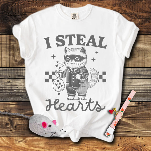 I Steal Hearts (Cat) T-Shirt